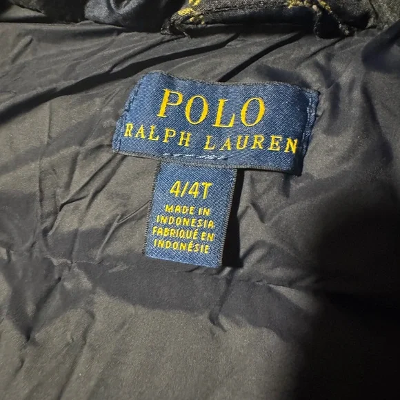 🔥 Polo Ralph Lauren Youth Kids Boys Zip Up Polo Bear Puffer Jacket Sz 4T 🔥 - Picture 4 of 6